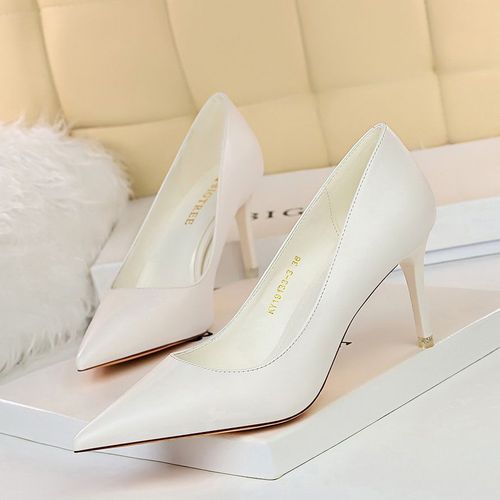 Bigtree-Escarpins  Talons Hauts Pour Femme,Chaussures De Mariage,Noires,Roses,Blanches, La Mode,2023 - 43