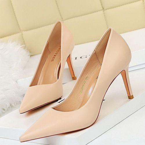 Bigtree-Escarpins En Cuir Pu Pour Femmes,Chaussures  Talons Chaton,Talons De 7 1/2 Cm,Mole Ation,Avocat,Bureau,Sexy,Mode 2021 - 38