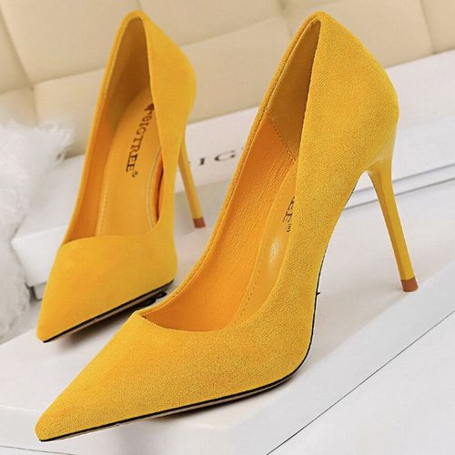 Bigtree-Escarpins En Daim  Talons Hauts Pour Femme,Chaussures De Bureau  La Mode,Escarpins De Base,Grande Taille 42 43,