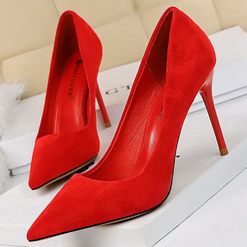 Bigtree-Escarpins En Daim  Talons Hauts Pour Femme,Chaussures De Bureau  La Mode,Escarpins De Base,Grande Taille 42 43,