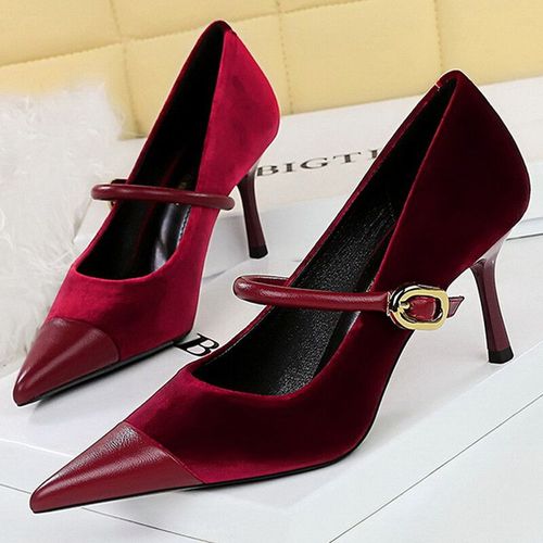 Bigtree-Escarpins Pointus En Daim Pour Femmes,Chaussures  Talons Hauts,Chssis Aiguille,Grande Taille 43,7cm,10cm,Design