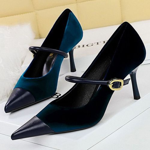 Bigtree-Escarpins Pointus En Daim Pour Femmes,Chaussures  Talons Hauts,Chssis Aiguille,Grande Taille 43,7cm,10cm,Design