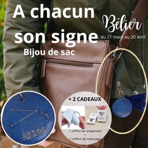 Bijou De Sac Bleu Du Signe De Zodiaque 