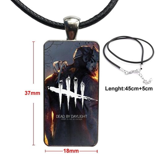Bijoux Avec Cabochon En Verre Plaqu Acier, Long Pendentif Rectangulaire Pour Mariage, Flexible, Horreur, Mort Par La Lumire Du Jour