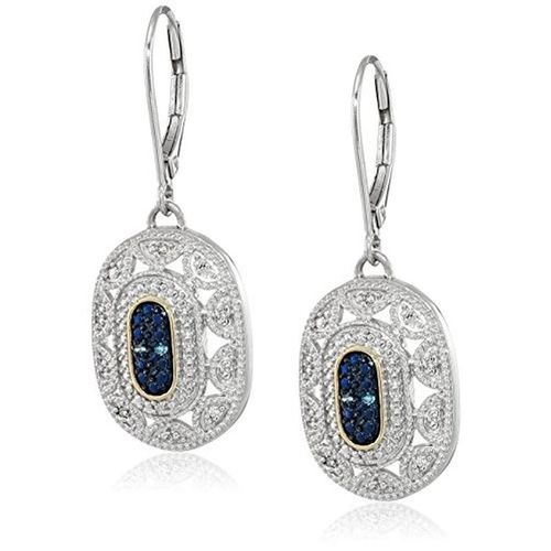 Bijoux De Mariage En Or Jaune Et Argent, Boucles D'oreilles En Zircon, Style Art Dco
