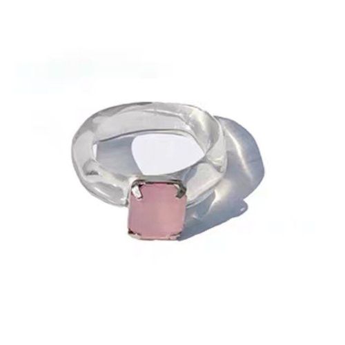Bijoux Modernes Pour Filles, Bagues En Rsine Cristal Rose, Vert, Jaune, Marron, Nouveau Design Populaire, Cadeaux