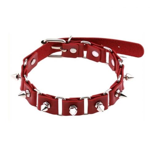 Bijoux Ras De Cou Punk Piks Rouge Joy Jewels