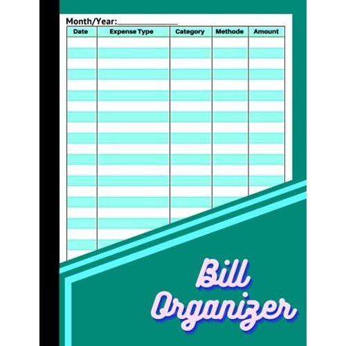 Bill Organizer Expense Tracker, Diary Record and Expenses