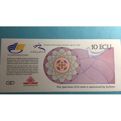 Billet 10 Ecu Expo 92 Seville