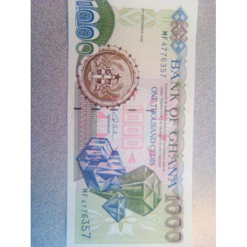 Billet 1000 Cedis Ghana 2002