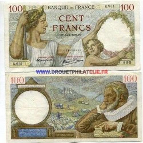 Billet De 100 Francs - Billet France Pk N 94 -