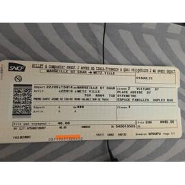 Billet de train de marseille à metz  Ticket  Rakuten