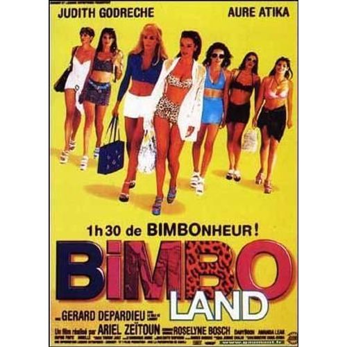 Bimboland - Vritable Affiche De Cinma Plie - Format 40x60 Cm - De Ariel Zeitoun Avec Judith Godrche, Aure Atika,  Grard Depardieu, Dany Boon, Amanda Lear, Sophie Forte, Armelle - 1998