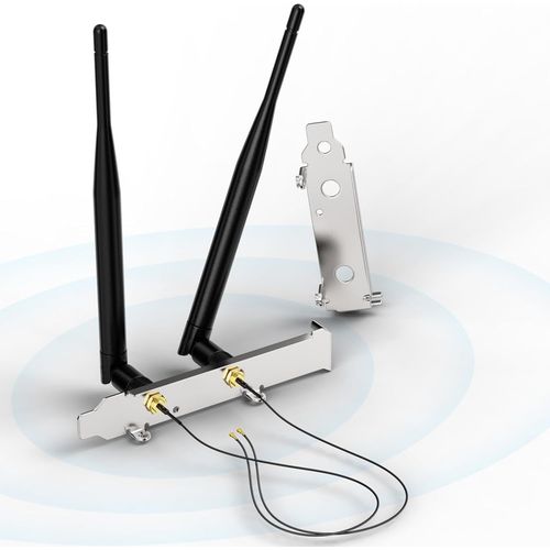 Bingfu Antenne Wifi Bi-Bande 2,4 Ghz 5,8 Ghz 6dbi Rp-Sma Mle + Cble 25cm De Mhf4 U.Fl Ipx Ipex Femelle + Cache-Slots Pci Pour Carte Rseau Sans Fil Intel M.2 Ngff Routeur Wifi Laptop Pc[X612]