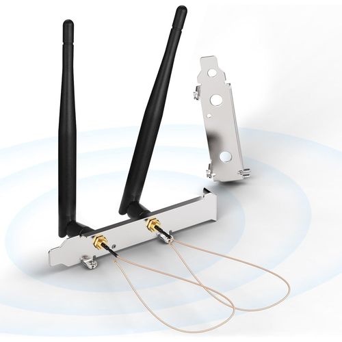Bingfu Antenne Wifi Bi-Bande 2,4 Ghz 5,8 Ghz Rp-Sma Mle + Cble 20cm De U.Fl Ipx Ipex Mhf4 Femelle + Cache-Slots Pci Pour Carte Rseau Sans Fil Mini Pci Express Pcie Routeur Wifi Laptop Pc[X682]