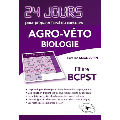 Biologie - Concours Agro-Vto, Filire Bcpst   de Seigneurin Caroline  Format Broch 