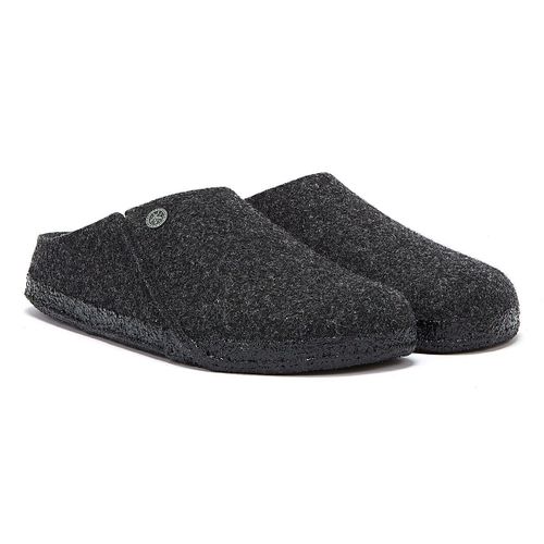 Birkenstock Zermatt Wool Felt Pantoufles Gris Fonce Pour Femmes - 37