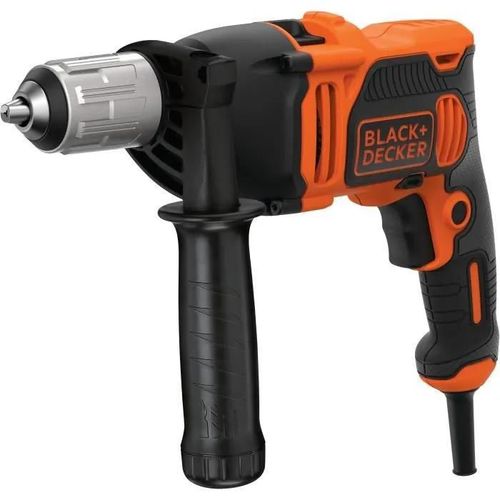 Black And Decker - Perceuse  Percussion Filaire 850 W 54400 Cps/Min Mandrin Autoserrant 13 Mm Avec 6 Forets - Beh850-Qs