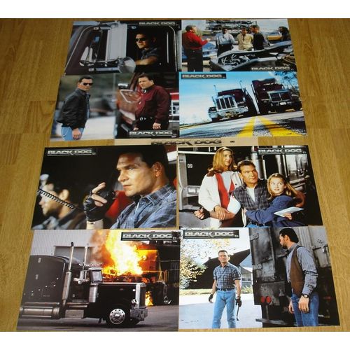 Black Dog - Jeu De 8 Photos D'exploitation Cinmatographique Originale - Format 21x30 Cm - De Kevin Hooks Avec Patrick Swayze, Meat Loaf, Randy Travis, Gabriel Casseus, Brian Vincent - Anne 1997