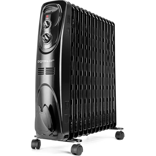 Black Forest 33JIF  Radiateur  bain dhuile. 13 lments, 2500 W. 3 niveaux de puissance et thermostat rglable. Design exclusif.