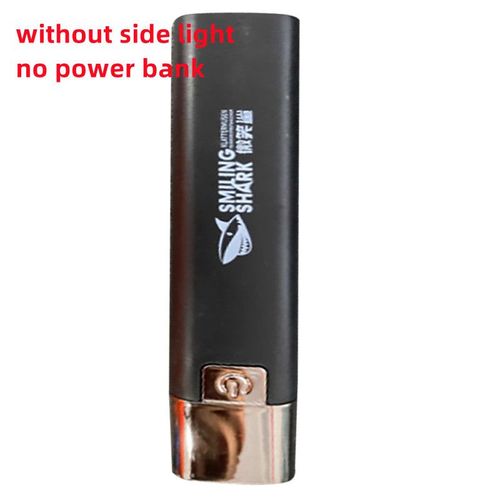 black-no power bank Sourire Requin Multi-Fonction Mini lampe de Poche Projecteur Puissance Banque Ct Lumire Portable Rechargeable Tente Lumineux Camping Lampe Torche 