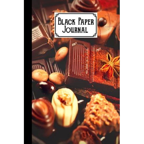 Black Paper Journal: Black Pages Notebook Chocolate, Black Paper Lined Journal - Chocolate Cover - Small (6x9) - 120 Pages - For Writing With Metallic Gel Pens | By Joseph Kunz   de Kunz, Joseph  Format Broch 