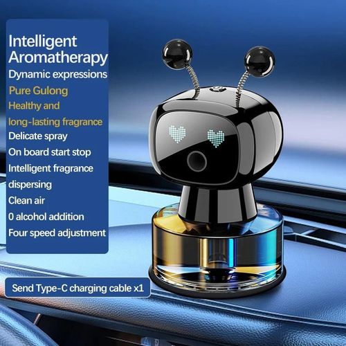 Blackdsodorisant De Voiture Intelligent Diffuseur D'arme De Voiture Rechargeable Ai Yeux Intelligents 4 Niveaux De Diffuseur De Voiture Intelligent Rglable Cadeau