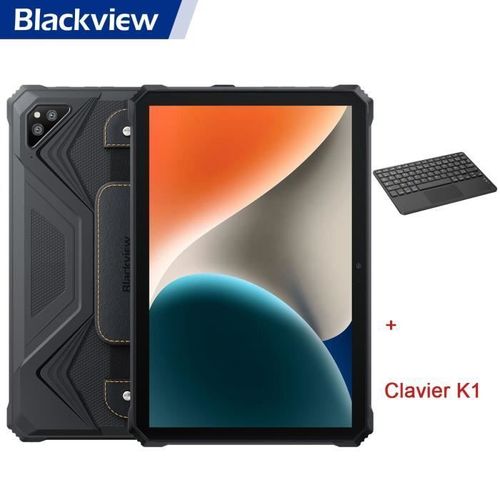 Blackview Active 6 Tablette Tactile 10.1 pouces Android 13 2.4G+5G 16 Go + 128 Go-SD 1 To 13000mAh Dual SIM Noir Avec Clavier K1