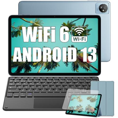 Blackview Tab 30 WiFi Tablette Tactile 10.1 pouces HD+ IPS WiFi 6, RAM 6 Go ROM 64 Go 5100mAh Bleu Avec Airbuds 4 Blanc