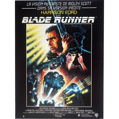 Blade Runner - Vritable Affiche De Cinma Roule - Format 40x60 Cm - De Ridley Scott Avec Harrison Ford, Rutger Hauer, Sean Young, Daryl Hannah, M. Emmet Walsh - 1982 Rdition 1992