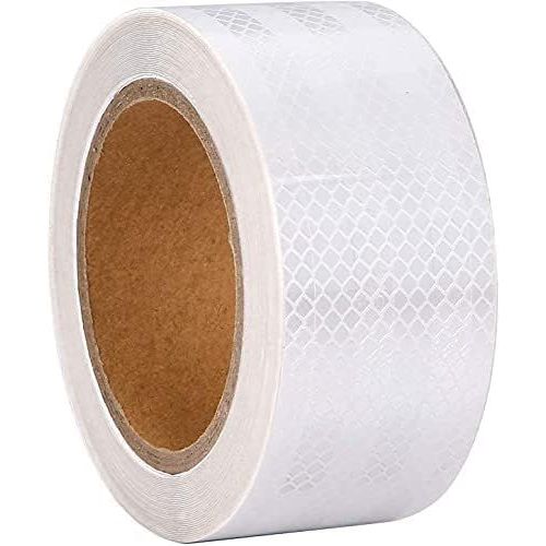 Blanc - 5*900cm Bande RFlChissante, Bande RFlChissante ImpermAble Bande D'avertissement Autocollante Bande De SCurit - Bande D'avertissement Visuelle Pour VHicules, VLos, ExtRieur, Voitures