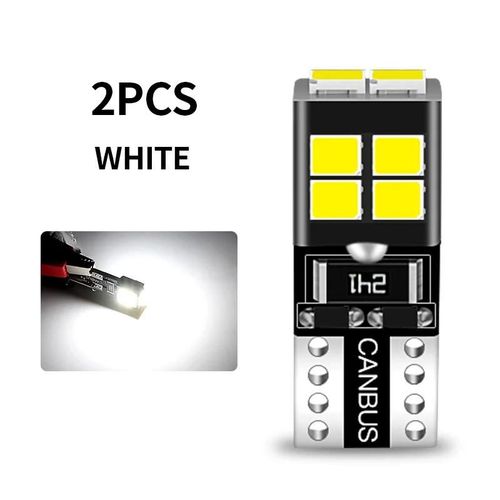 Blanc - Ampoule De Feu De Stationnement Led, Feu De Dgagement, W5w, T10, 194 Canbus, Vw Golf 3, 4, 5, 6, Uy3, Uy4, Uy5 Plus, Uy6, Eos, 2006-2015, Fox, 2003-2014, 2 Pices
