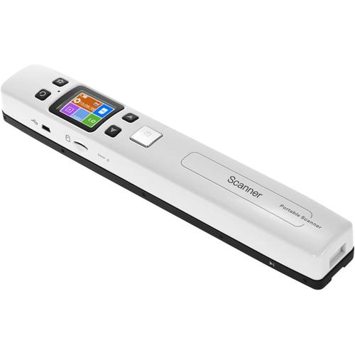 Blanc Blanc Scanner Portatif Portable, Scanner De Documents Et D'images sans Fil, cran LCD Format JPG/PDF Format A4, Carte SD 32G