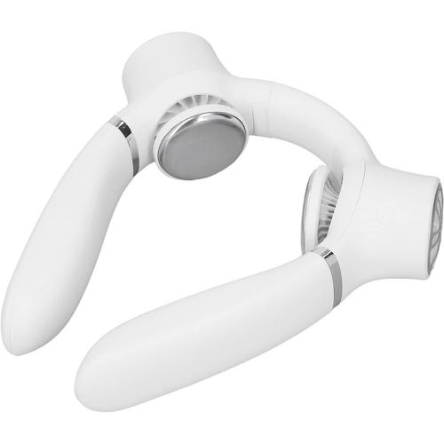 Blanc Blanc Ventilateur de cou portable, ventilateur de refroidissement du cou, bouton intelligent rglable  la mode pour bureau et