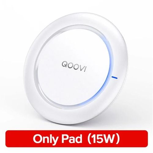Blanc - Chargeur Sans Fil Rapide 15w Pour Samsung Galaxy S20 S10 S9 S8 Note 10 9 8, Tapis De Chargement Usb Qi Pour Iphone 13 12 Pro Xs Max X 8 Plus