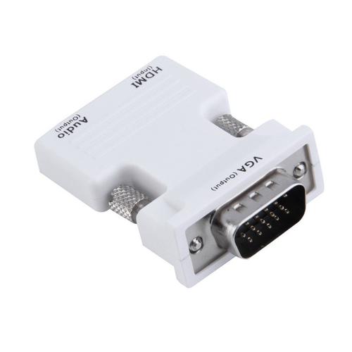 blanc - Compatibles HDMI Femelle vers VGA Mle Convertisseur Adaptateur Soutien 1080P Sortie de Signal nouveaut Promotion chaude Livraison Directe