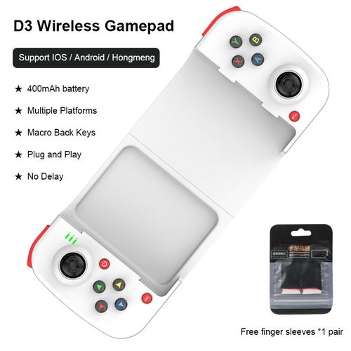 Blanc - Contrleur De Jeu Extensible Sans Fil Compatible Bluetooth, Manette De Jeu, Contrle De Jeu, D3, Mobile, Matin, Android, Ios, Pc