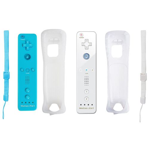 Blanc Droit Blanc - Ensemble 2 En 1 Pour Console Nintendo Wii, Manette De Jeu Sans Fil, Tlcommande Dahchuck, Manette, Manette, Motion Plus En Option