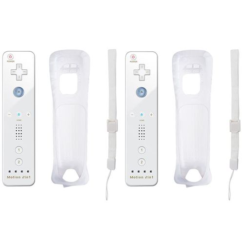 Blanc Droit - Ensemble 2 En 1 Pour Console Nintendo Wii, Manette De Jeu Sans Fil, Tlcommande Dahchuck, Manette, Manette, Motion Plus En Option