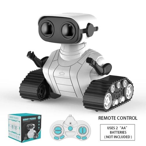 blanc - Jouet Robot Rechargeable RC pour enfants, tlcommande avec musique et yeux LED, cadeau pour garons et filles, nouvelle collection 2023