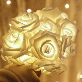 Guirlande Lumineuse Fleur Rose 20 LED Guirlande Lumineuse