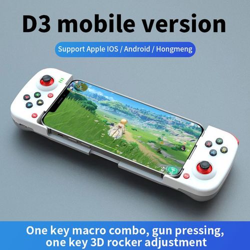 Blanc - Manette De Jeu D3 Sans Fil, Bt 5.0, Extensible, Pour Tlphone Portable, Appareils Android Et Ios, Joystick Rtractable Pour Pc, Contrleur De Jeu Vido