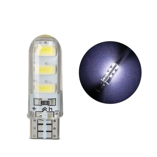 Blanc - Mode Normal - 2 Pices - T10 W5w Canbus Led Lumire Stroboscopique Feu Arrire Feu Clignotant Directionnel 5630 6smd 12v Glace Bleu Rouge Vert Rose Blanc 6000k Position Lampe De Lecture Automatique