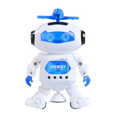 Blanc - Robot lectronique avec lumires clignotantes colores et musicales, Robot de danse et de chant, jouet pour enfants