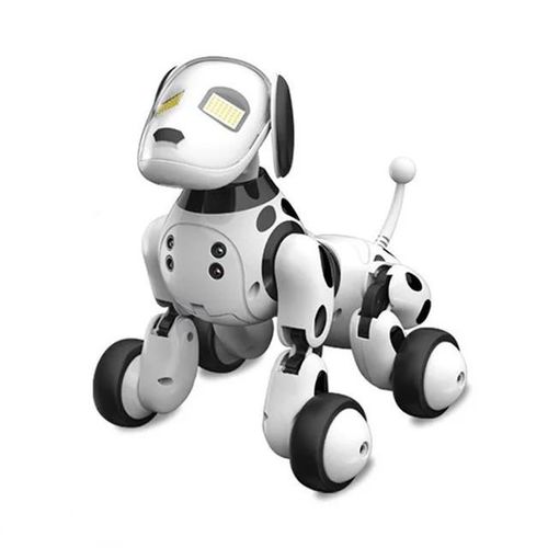 BLANC - Robot lectronique RC  dtection de geste, Machine intelligente pour parler, chiens, chanter, danser, raconter des histoires avec LED, Expressions lectroniques pour animaux de compagnie