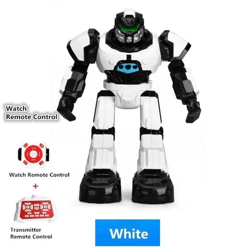BLANC - Robot Intelligent  tlcommande, modle RC interactif Parent enfant, montre jouet, programmation'induction de geste, double contrle