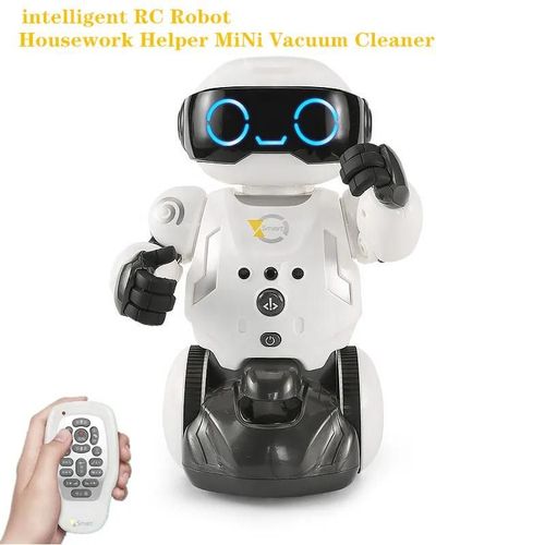 BLANC - Robot intelligent capable de chanter et de danser, de raconter des histoires, de balayer, de contrler  distance, de suivre et de dtecter les gestes pour enfants