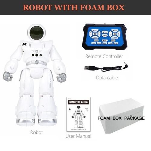 BLANC - Robot RC Intelligent r8, 2.4G, capteur de geste, programmation intelligente, prsentation automatique, jouets RC, danse, musique, chansons, clairage