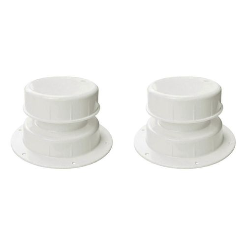 Blanc Rv Plomberie Bouchons D'vent Kit 2pcs Remorque Camping-Cars Capuchon D'vent Toit gout Couvercle Capuchons Pour 1  2