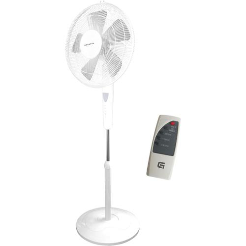 Blanc Ventilateur sur pied 16 programmable avec 3 vitesses FAN-B16ECOTIMER et 60 W de puissance avec hauteur rglable jusqu' 128 cm (blanc)